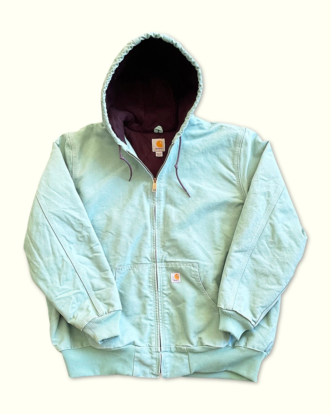 Vintage Carhartt Hooded Jacket Mint Green (XL) –