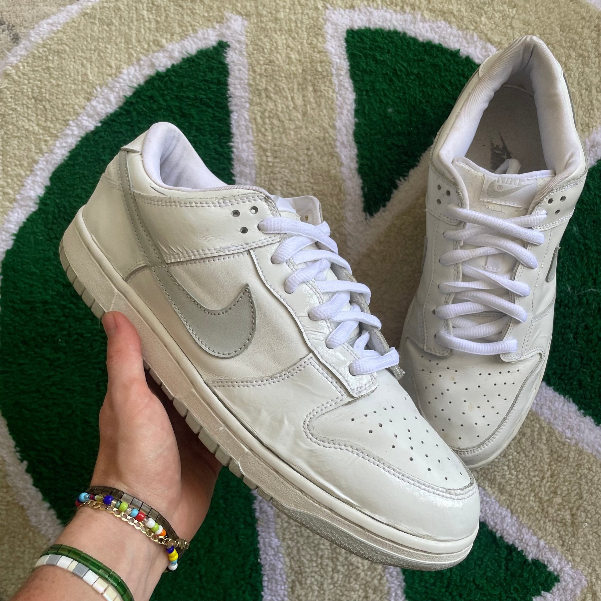 2002 Nike Dunk Low Pro B Neutral Grey Patent Leather (US12